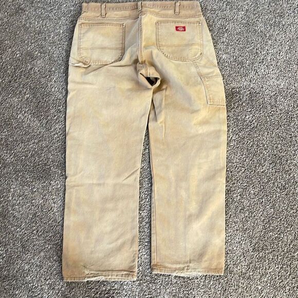 Dickies carpenter’s cargo work pants size 38-32 brown - Picture 7 of 12